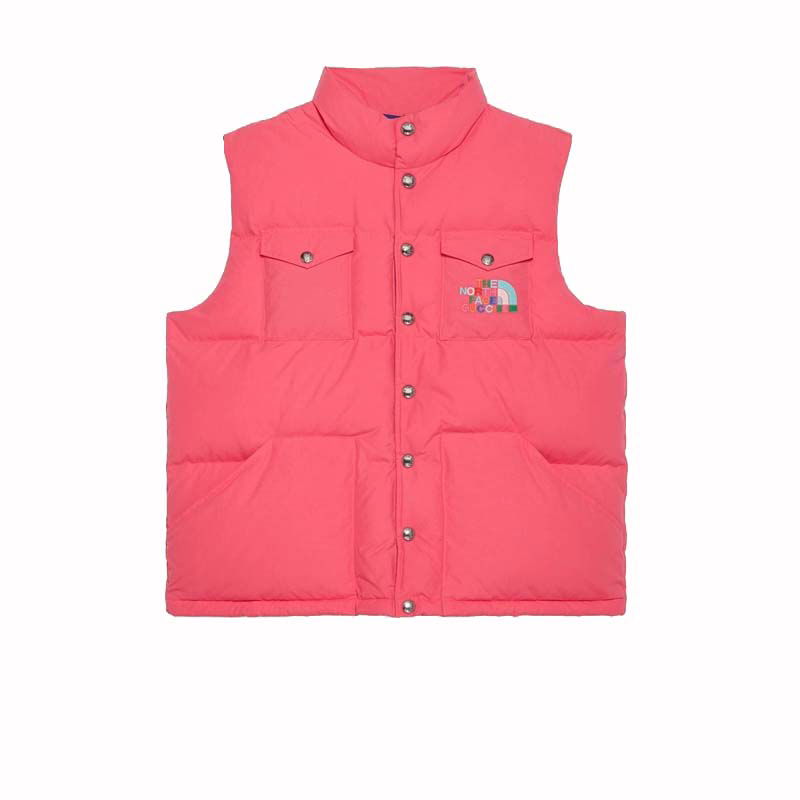 Жилетка Gucci The North Face x Down Vest Pink Розово | 670654 XAAEU 5626, 0