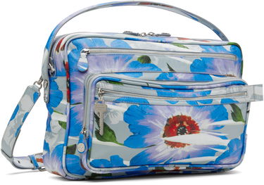 Чанта през рамо Acne Studios Acne Studios Camero Floral-Print Camera Bag Синьо | A10433-, 1