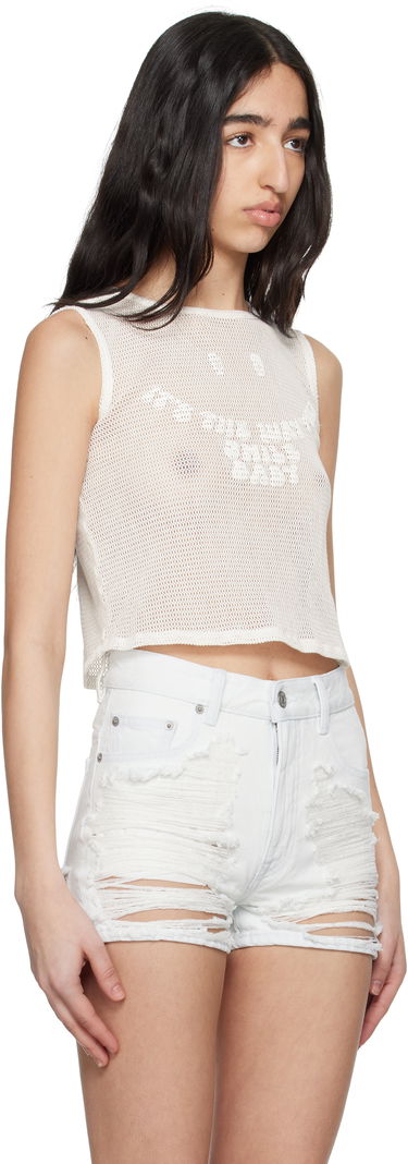 Потник Maison Margiela MM6 Maison Margiela Cotton Mesh Tank Top Бяло | S62NL0052 M20111, 1