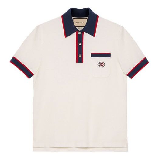Поло тениска Gucci Gucci Interlocking G Polo Shirt Бяло | 653380-XJDF8-9222, 0