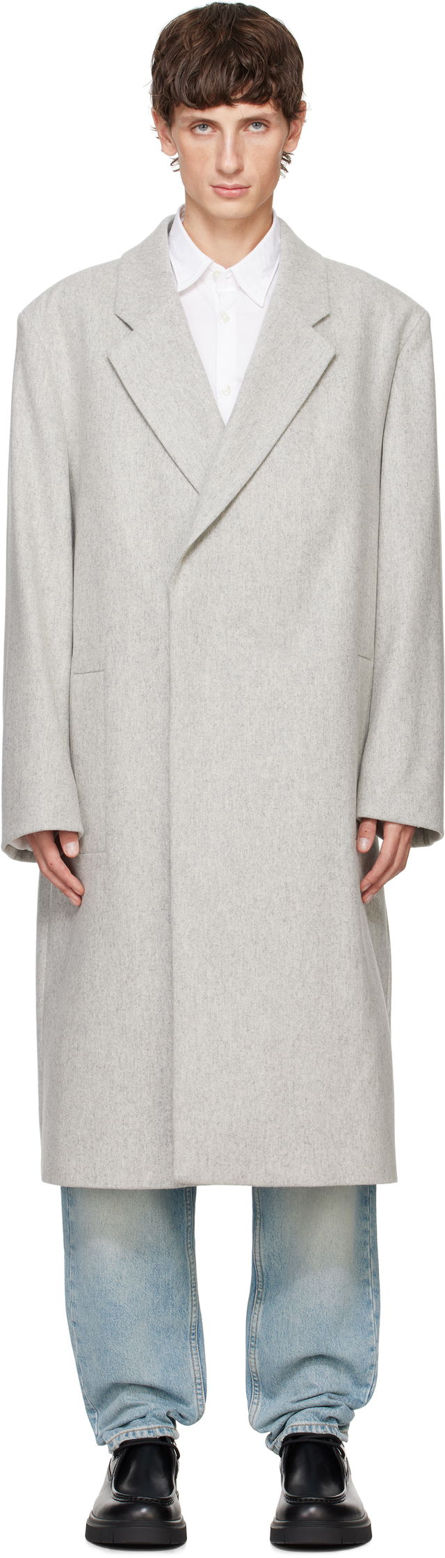 Relaxed Fit Wool Coat