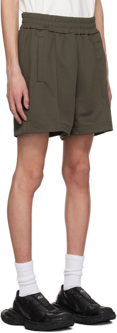 Къси панталони Palm Angels Palm Angels Curved Logo Shorts Зелено | PMCL008S25FAB0011303, 1