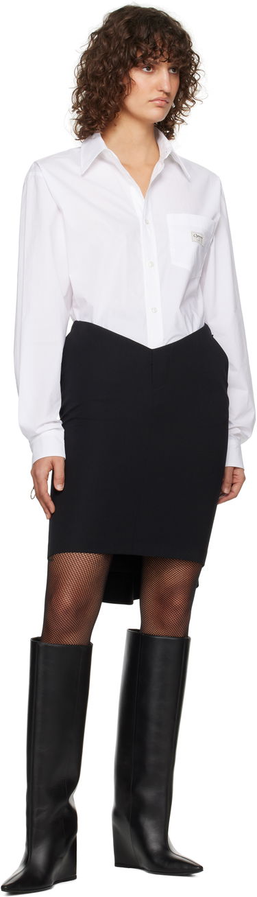 Риза Coperni Poplin Shirt Bodysuit Бяло | COPCH45F2010, 4