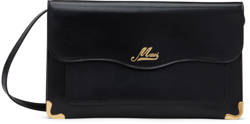 Чанта през рамо Marni Wavy Pouch Shoulder Bag Черно | PFMO0089U0 P6519, 0