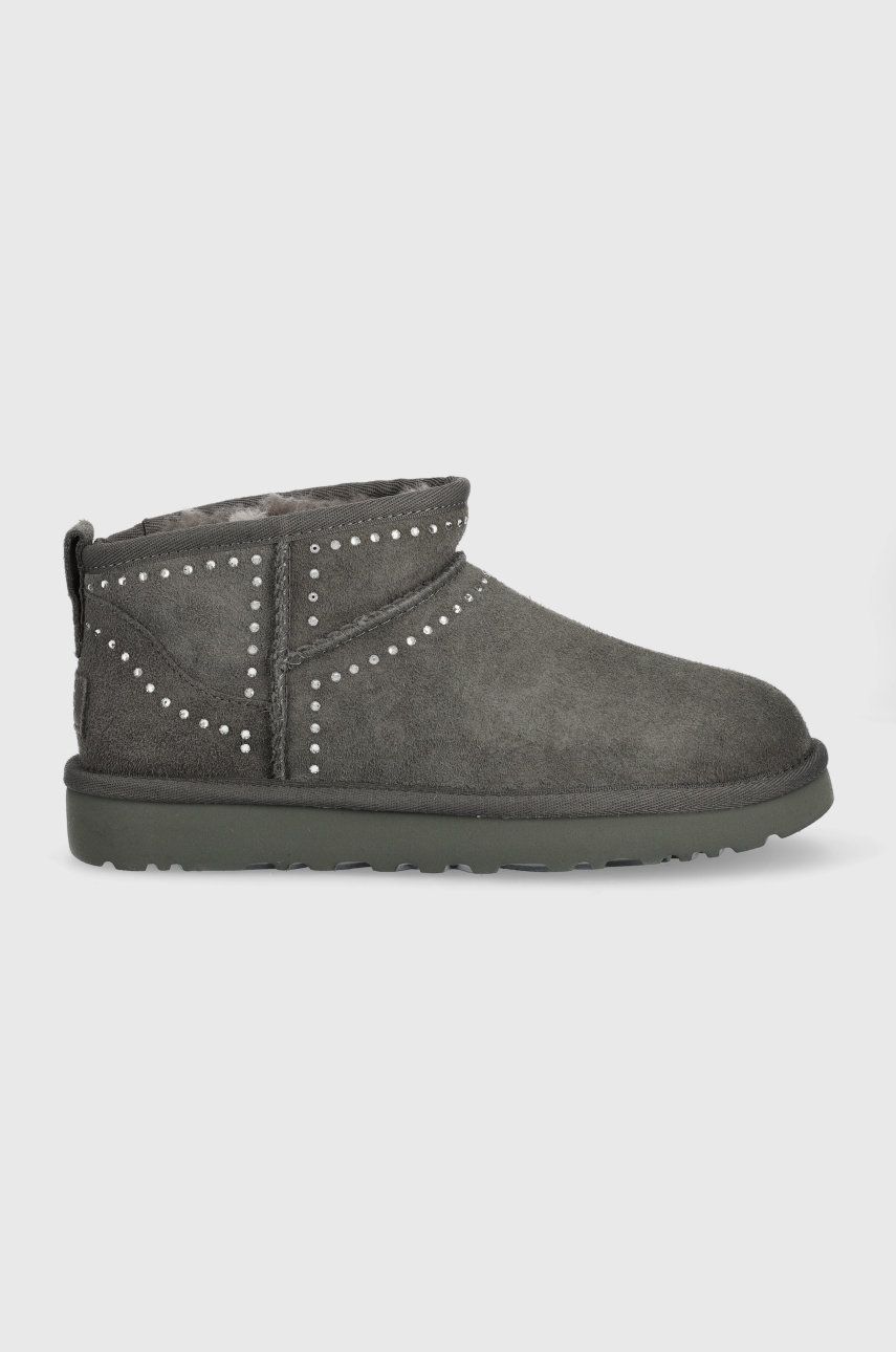 Кецове и обувки UGG Classic Ultra Mini Bling Boots Сиво | 1119871.CHRC, 0