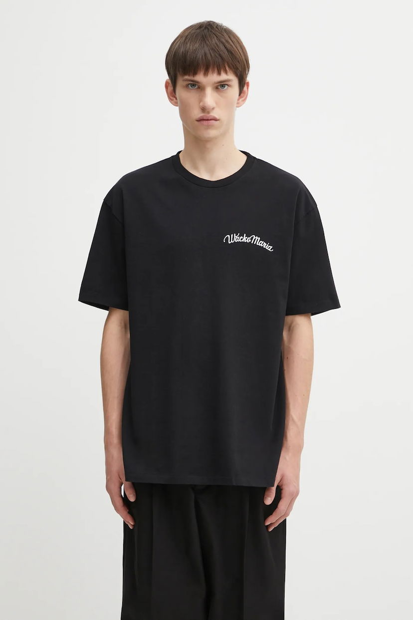 Тениска WACKO MARIA Wacko Maria Cotton T-shirt Черно | 25FW.WMT.WT08