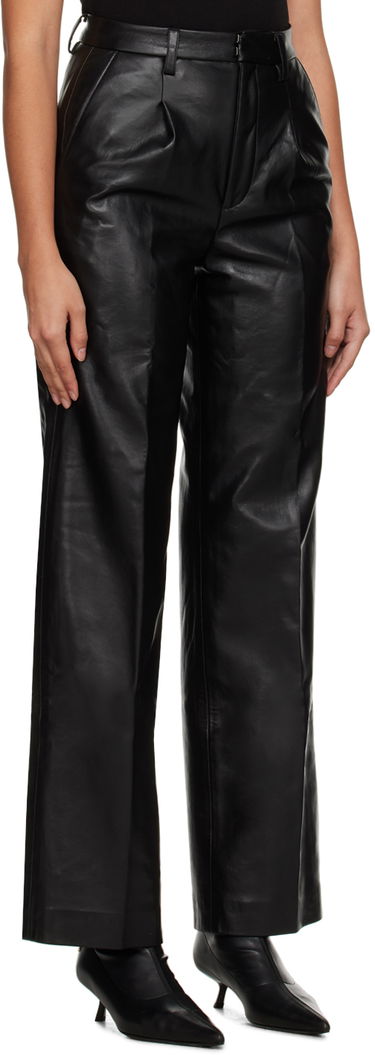 Панталони Anine Bing Faux Leather High-Waisted Pants Черно | A-03-3334-000B, 1