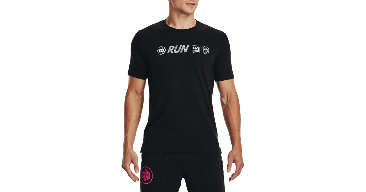 Тениска Under Armour Tee Run Anywhere Черно | 1370977-001, 1