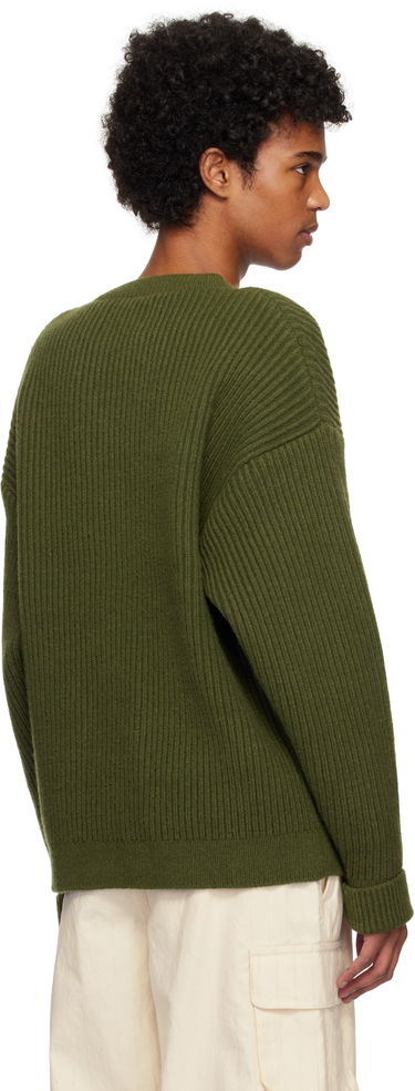 Пуловер WTAPS WTAPS Deck Knit Sweater Зелено | 242MADT-KNM06, 2