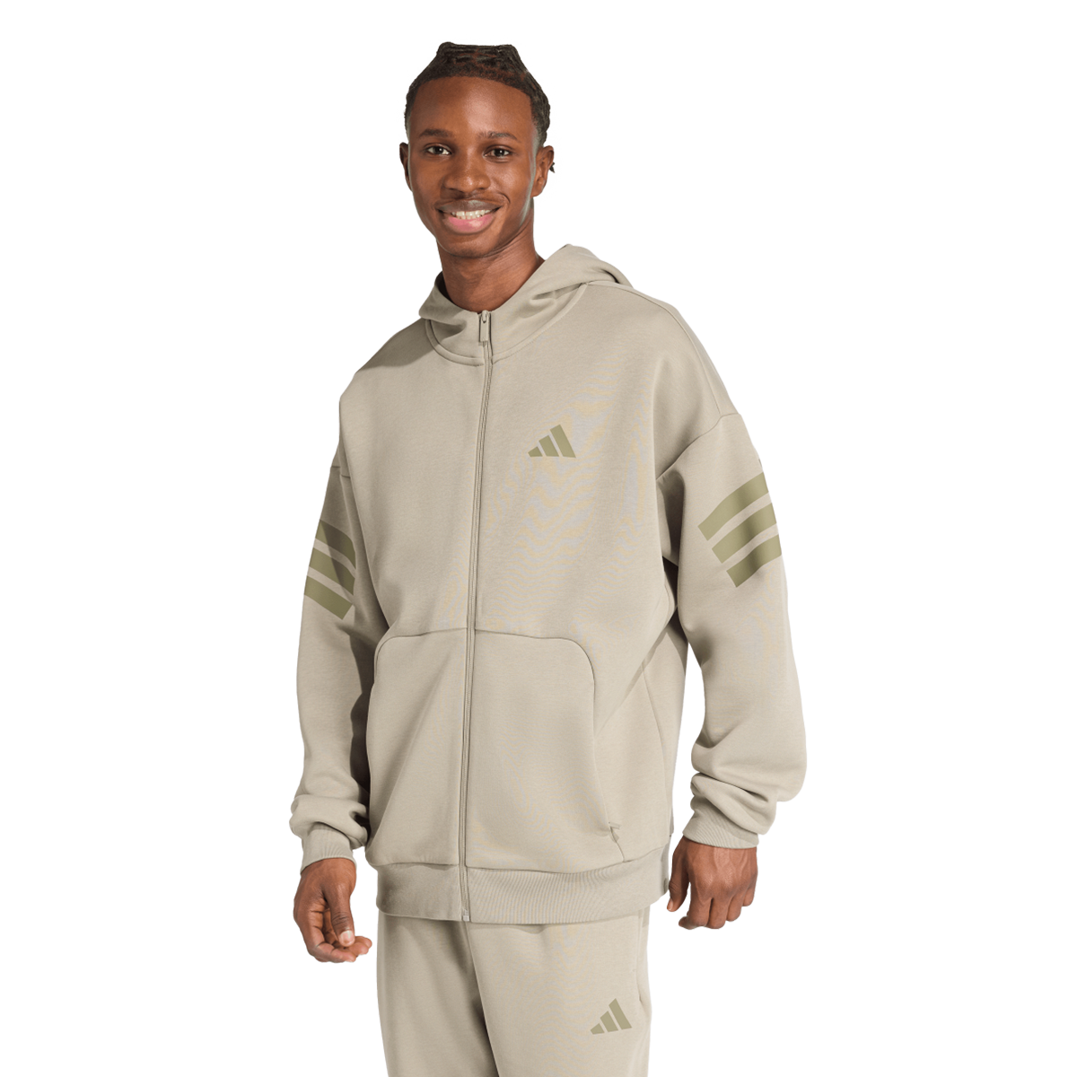 Суитчър adidas Originals Men's Full-Zip Hoodie Бежово | JW7112, 0