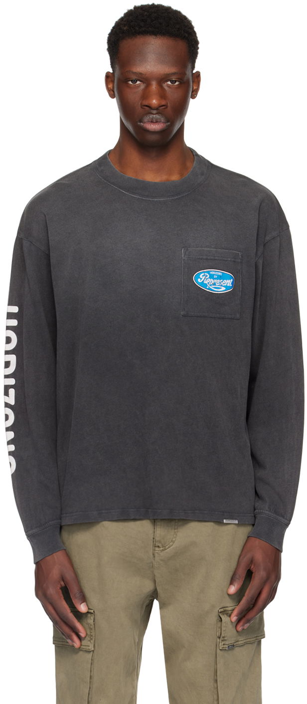 Тениска Represent Clo Represent Black Classic Parts Long Sleeve T-Shirt Черно | MLM401-444, 0