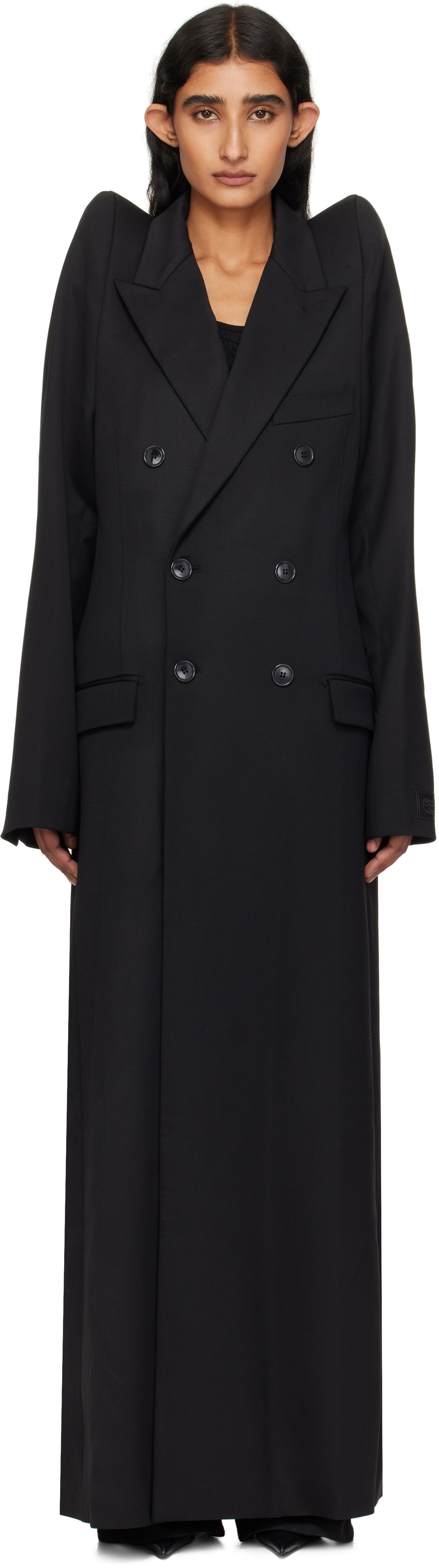 Палта VETEMENTS VETEMENTS Tight Shoulder Tailored Coat Черно | UH76TC900B, 0