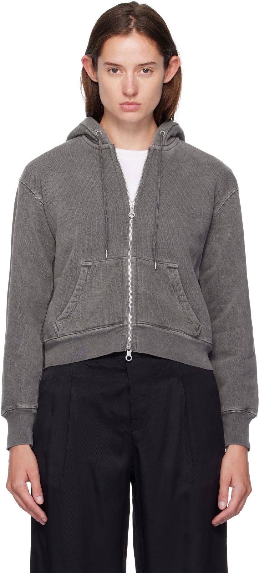Суитчър OUR LEGACY Our Legacy Mischief Zip-Up Hoodie Сиво | W4256MW
