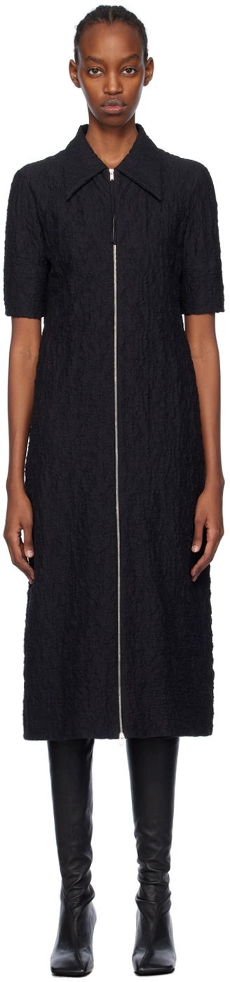 Pокля Jil Sander Spread Collar Midi Dress Черно | J02CT0340_J20138, 0