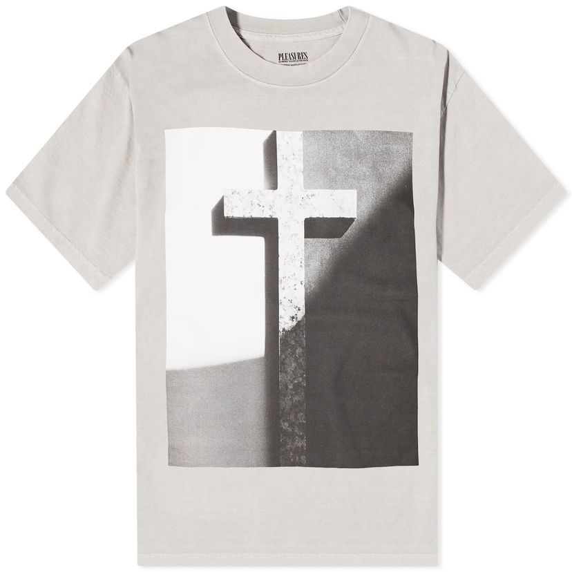 Тениска Pleasures Cross Robert Maplethorpe T-Shirt Сиво | P23W043-GRY