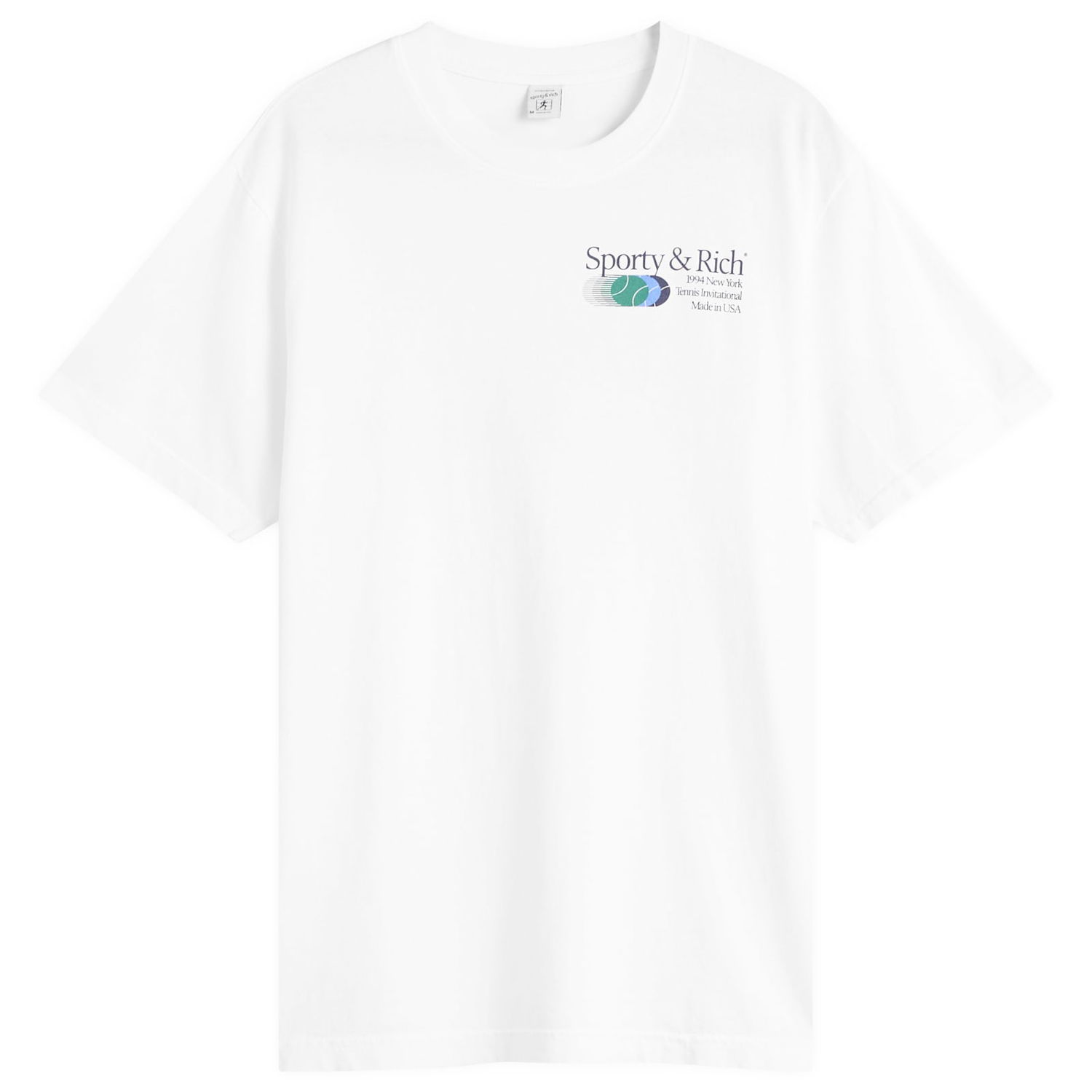 Тениска Sporty & Rich Sporty & Rich Invitational T-Shirt, Size Large Бяло | TO043621168WH01, 0