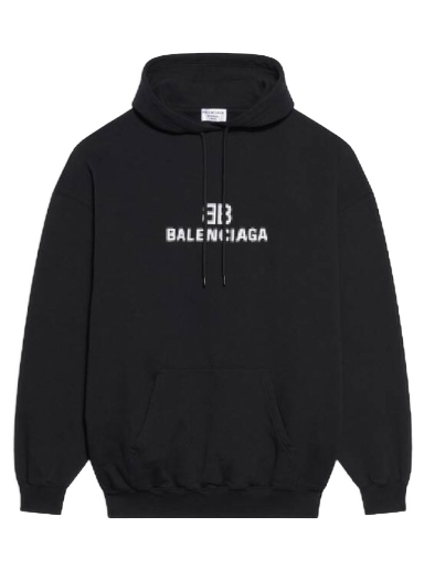 Суитчър Balenciaga BB Pixel Medium Fit Hoodie Черно | 578135TKVI81070