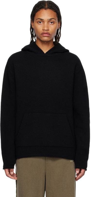 Суитчър We11done We11done Jacquard Knit Hoodie Черно | WD-KT3-23-639-U-BK, 0