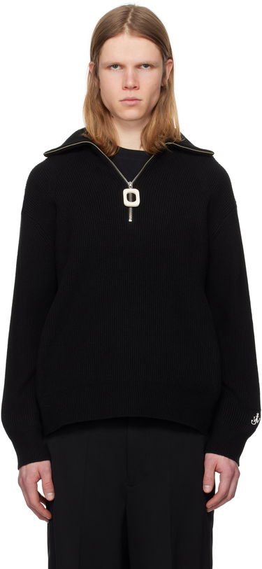 Пуловер JW Anderson JW Anderson Half-Zip Knit Sweater Черно | KW1285-YN0372, 0