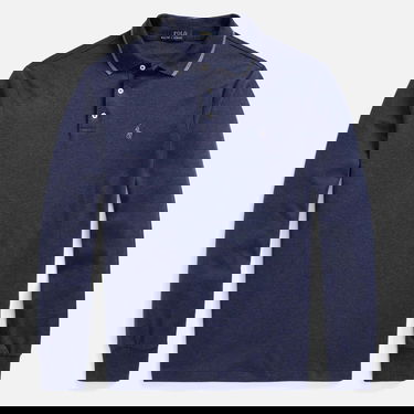 Поло тениска Polo by Ralph Lauren Polo Ralph Lauren Cotton-Jersey Long Sleeved Polo Shirt Тъмно синьо | 710884588002, 2