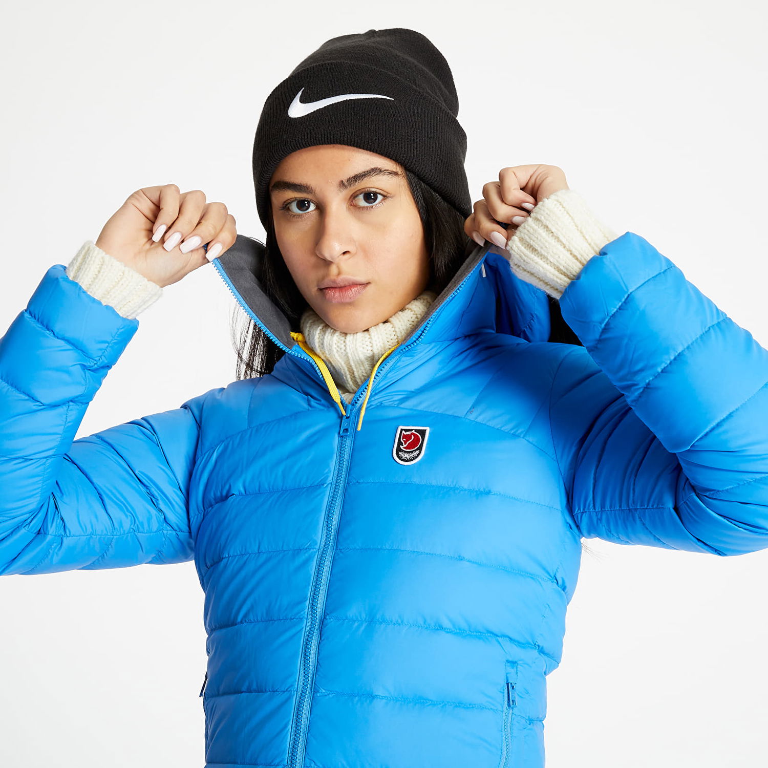 Пухо яке FJÄLLRÄVEN Pack Down Insulated Hooded Jacket Синьо | F86122-525, 1