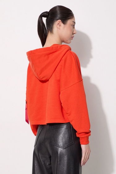 Суитчър Alpha Industries Cropped Hoodie With Print Оранжево
 | 106044.577, 1