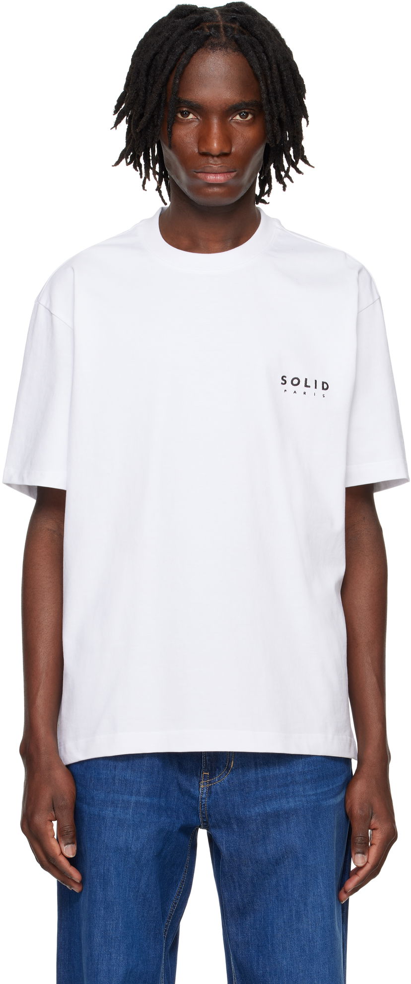 Тениска Solid Homme Solid Homme 'Paris' T-Shirt Бяло | S251TS54