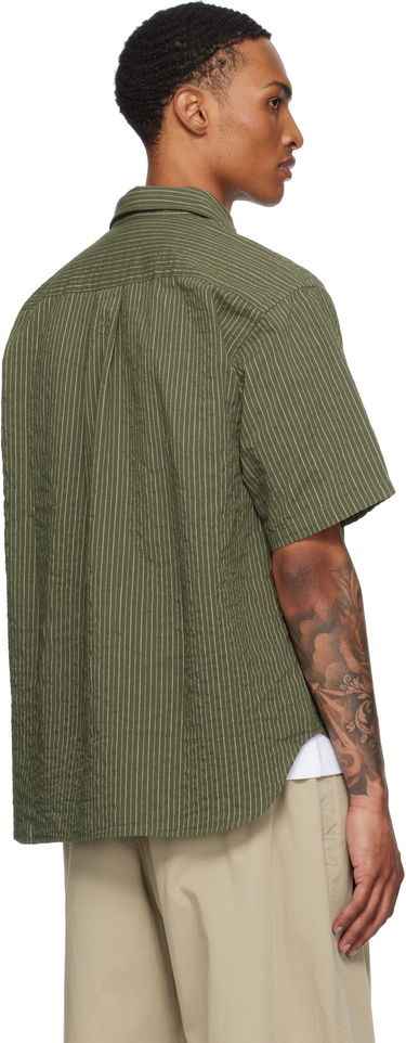 Риза NORSE PROJECTS Norse Projects Mo Oversized Stripe Short Sleeve Shirt Зелено | N40-0829, 2