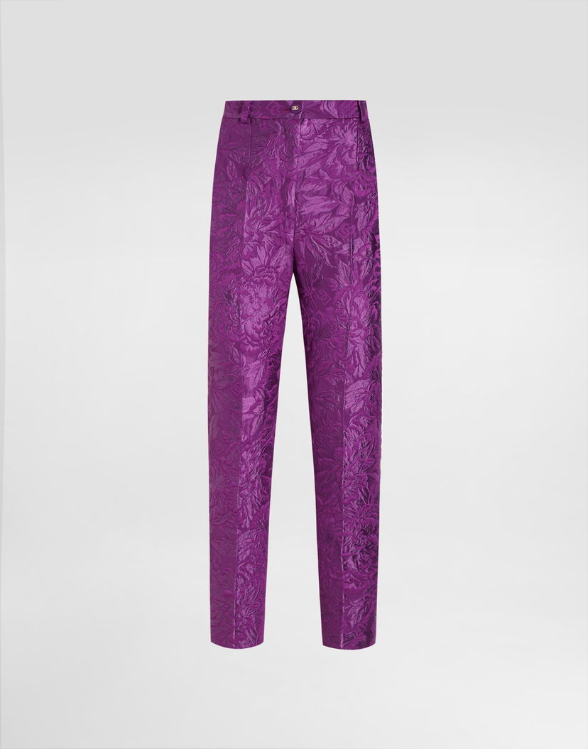 Панталони Dolce & Gabbana Dolce & Gabbana Peony-Motif Brocade Trousers Лилаво | FTAM2THJMQOF0571