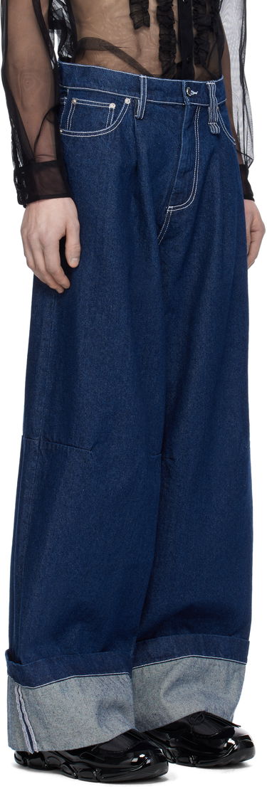 Дънки Simone Rocha Simone Rocha Embellished Puddle Jeans Синьо | 4131B 1231, 1