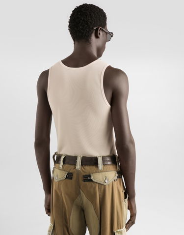 Потник Dolce & Gabbana Ribbed Cotton Tank Top 54 Бежово | G8QG9ZFU7AVM0722, 2