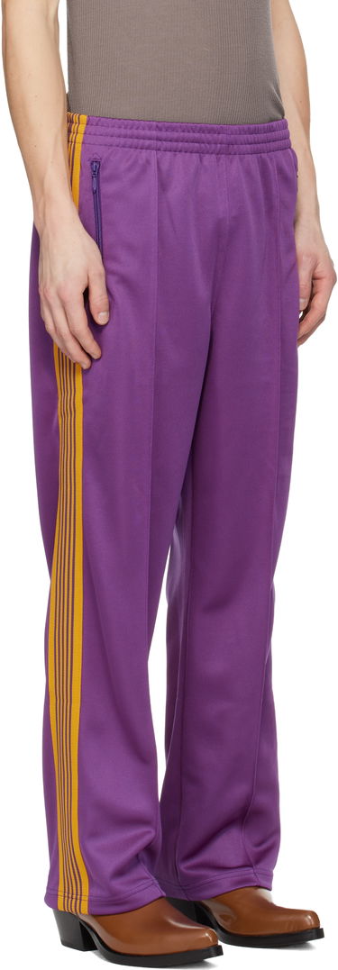 Спортни панталони Needles Poly Smooth Straight-Leg Side-Stripe Track Pants with Embroidered Logo Лилаво | QV307, 1