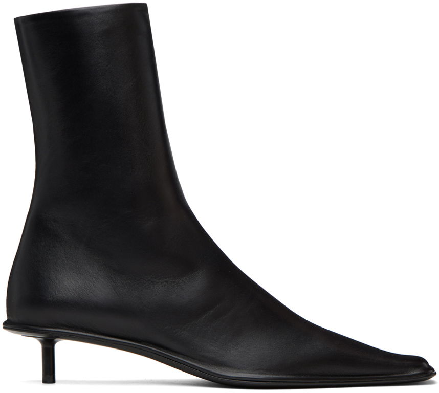 Облекло Jil Sander Jil Sander Square Toe Kitten Heel Boots Черно | J15WU0040_P4835, 0