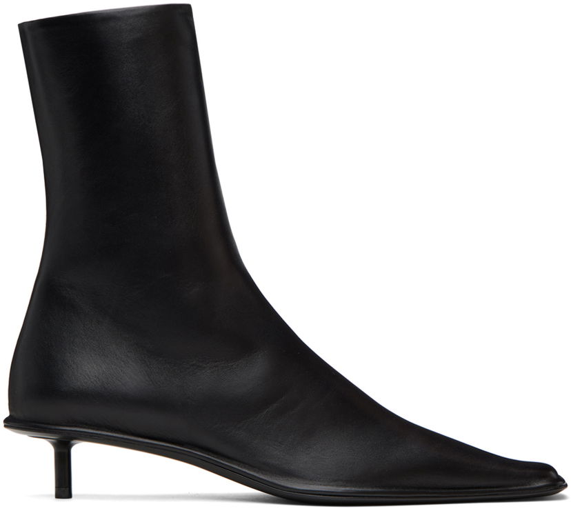 Облекло Jil Sander Jil Sander Square Toe Kitten Heel Boots Черно | J15WU0040_P4835