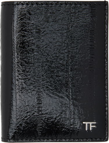 Портфейл Tom Ford TOM FORD Printed Patent Eel T Line Folding Wallet Черно | YM279-LGO061S, 0