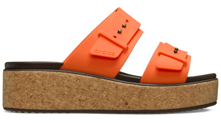 Кецове и обувки Crocs Brooklyn Cork Buckle Sandals Оранжево
 | 211252-2BV, 0