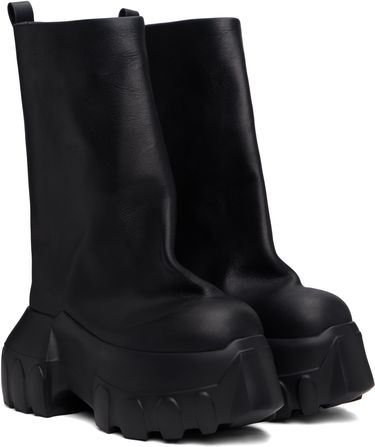 Кецове и обувки Rick Owens Rick Owens Hollywood Flared Mega Tractor Boots Черно | RR01E5864 LCH, 3