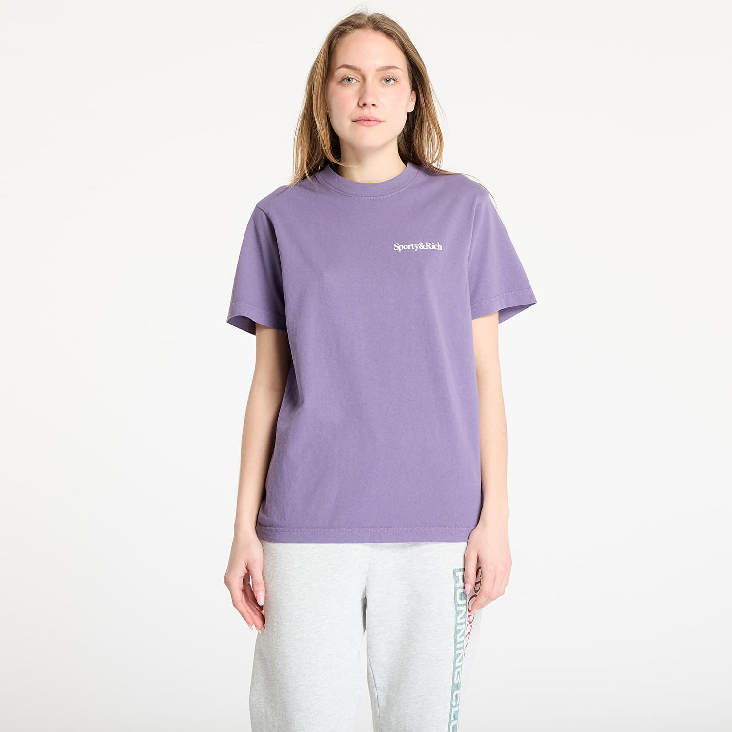 Тениска Sporty & Rich Sporty & Rich Health Is Wealth T-Shirt Лилаво | TO043514300PU09, 1