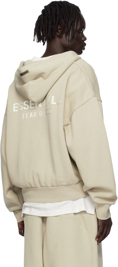 Суитчър Fear of God Fear of God ESSENTIALS Fleece Zip-Up Hoodie Бежово | 192SP254786F, 2