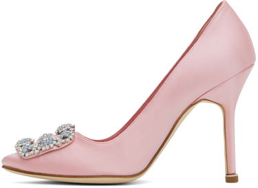Аксесоари Manolo Blahnik Manolo Blahnik Hangisi 105 Satin Pumps Розово | 423-1755, 2