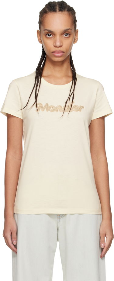 Тениска Moncler Moncler Logo S/S T-Shirt Бежово | K10938C0000989AUO, 0