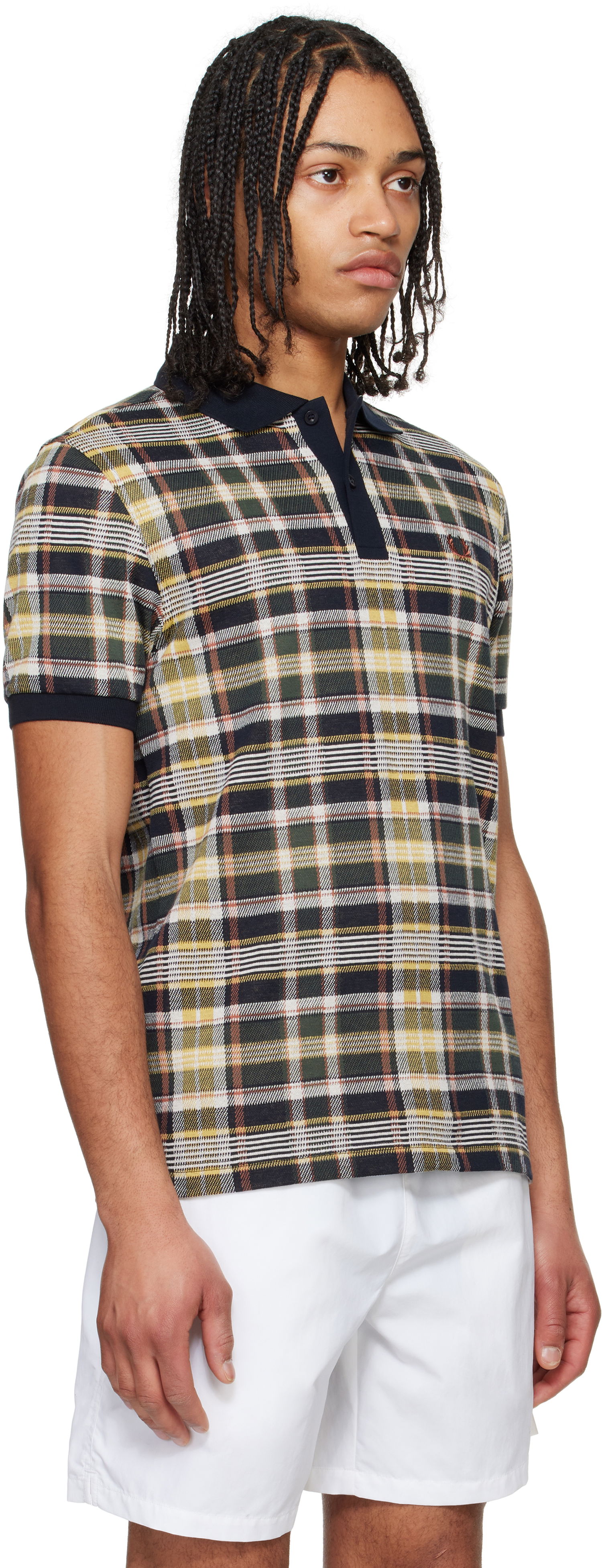 Поло тениска Fred Perry Fred Perry Madras Check Polo Shirt Многоцветен | M9865, 1
