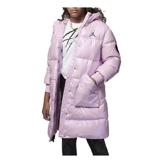 Пухо яке Jordan Jordan Long Down Hooded Coat Лилаво | FB0334-640