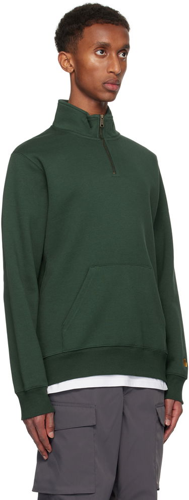 Суитчър Carhartt WIP Chase Neck Zip Hoodie Зелено | I033665_1YW_XX, 3