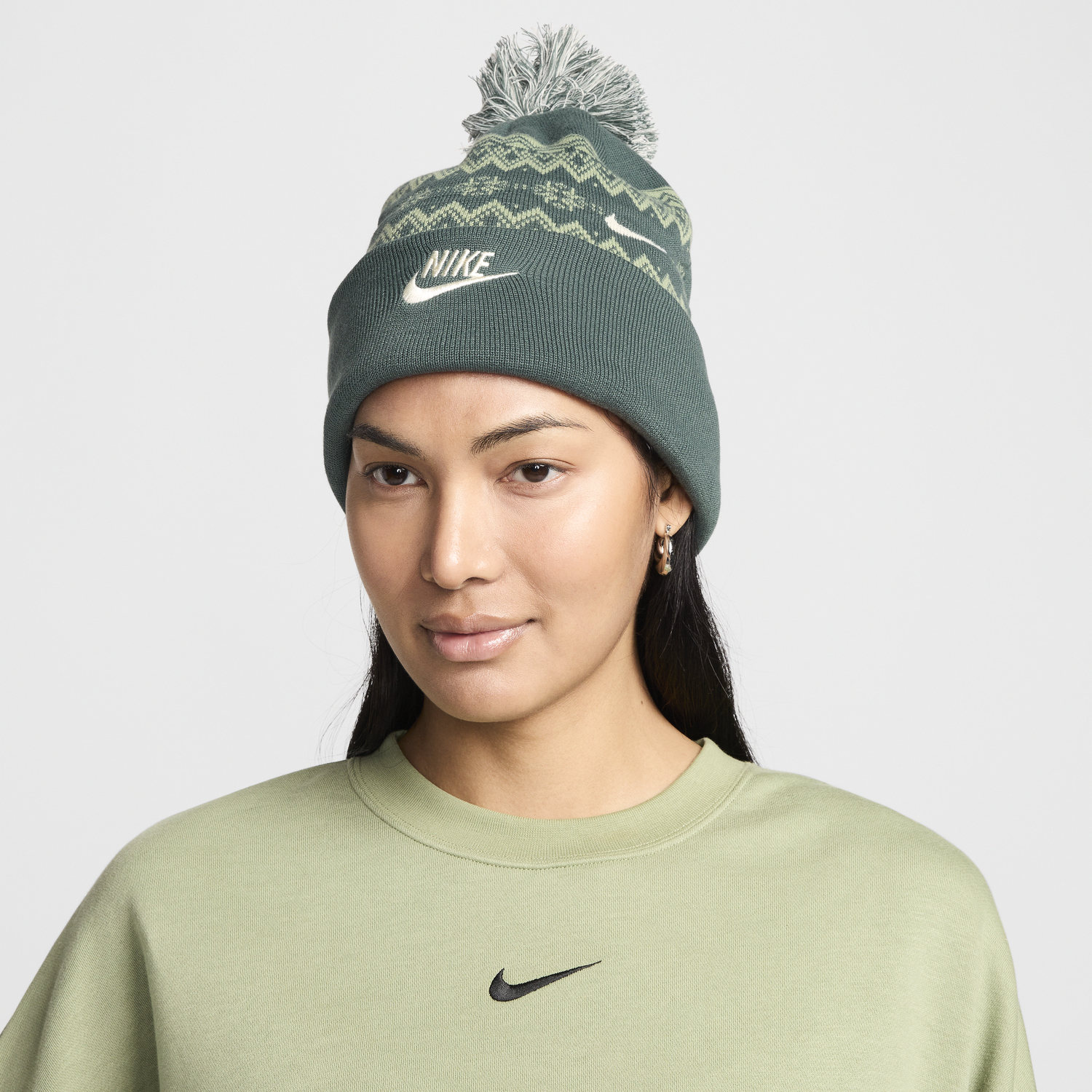 Шапка Nike Peak Beanie Зелено | HF0188-338, 0