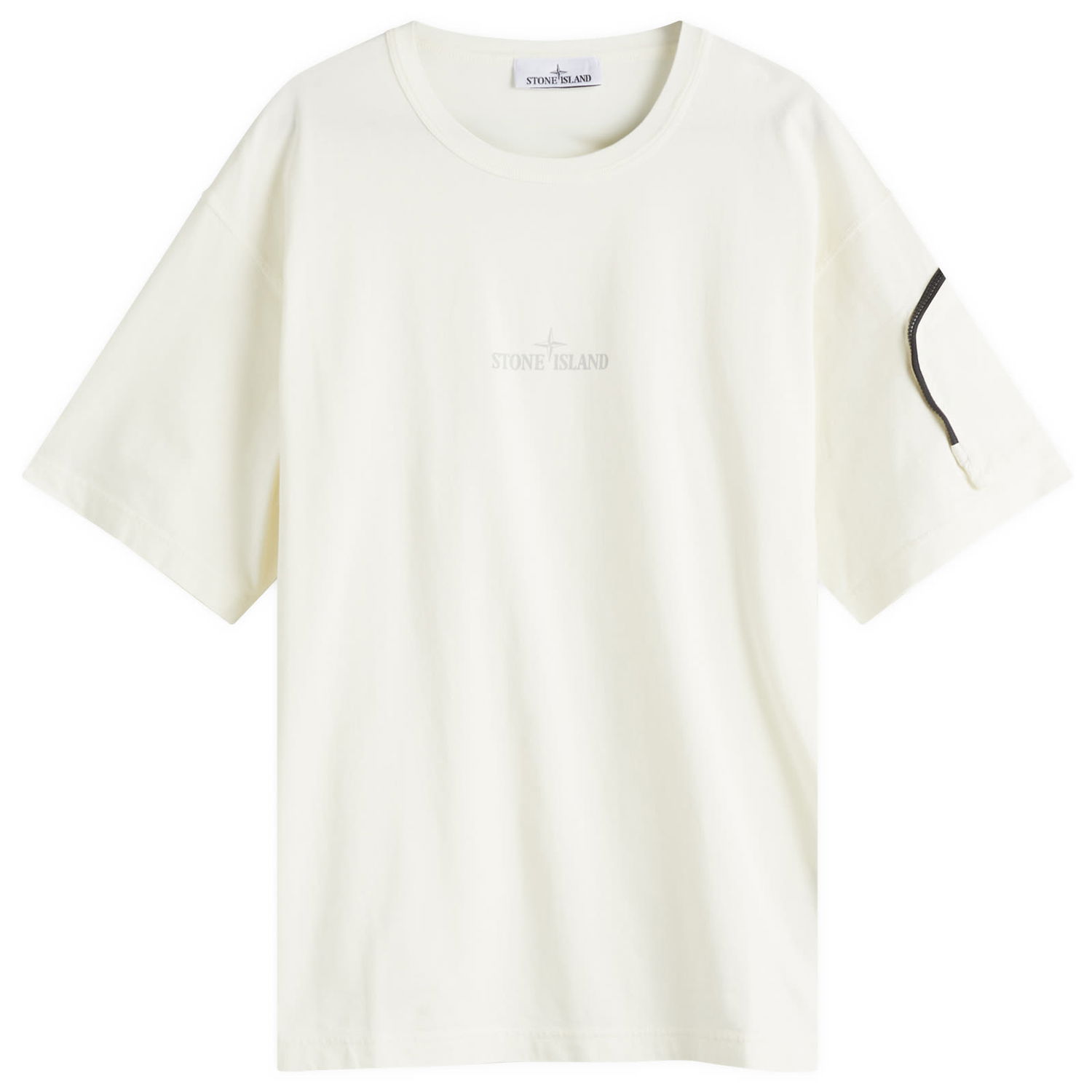 Тениска Stone Island Zip Pocket Logo T-Shirt, Size Large Бяло | K1S152100004-V0093, 0