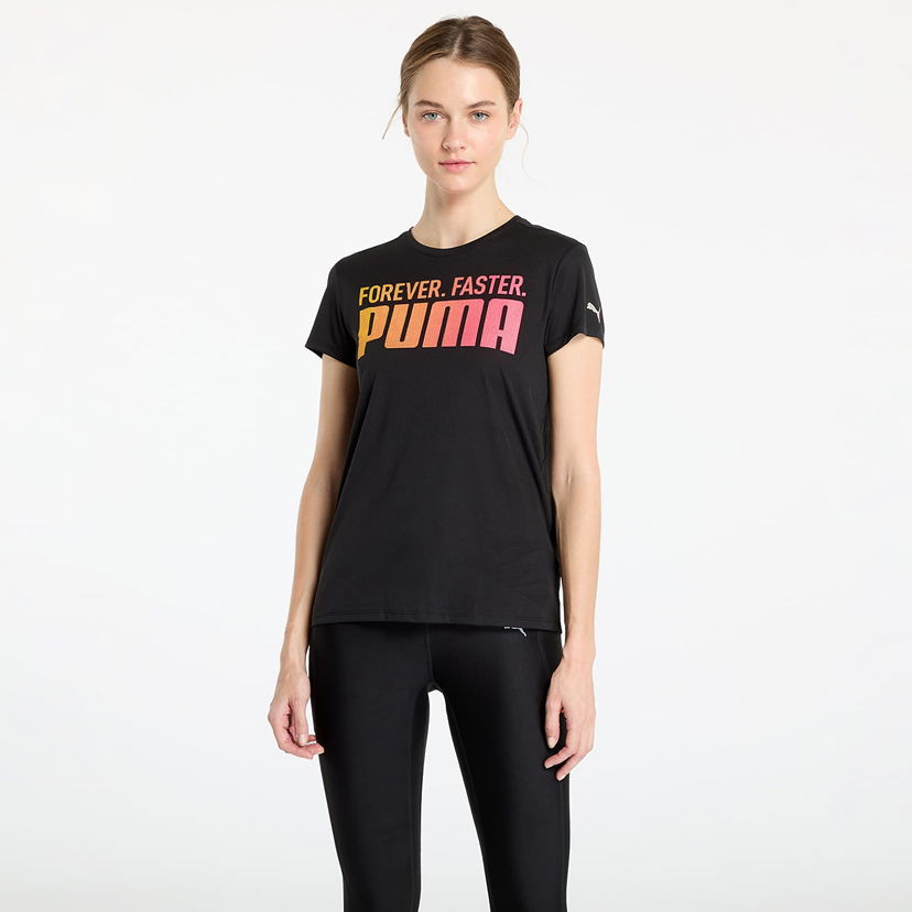 Тениска Puma Run Favroites Forever Faster Graphic Tee Black Черно | 52614401