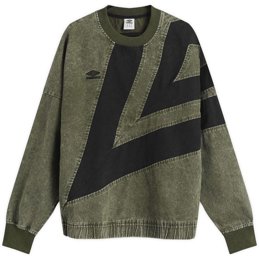 Суитчър Umbro Washed Diamond Drill Sweatshirt Зелено | 66640U-NC5