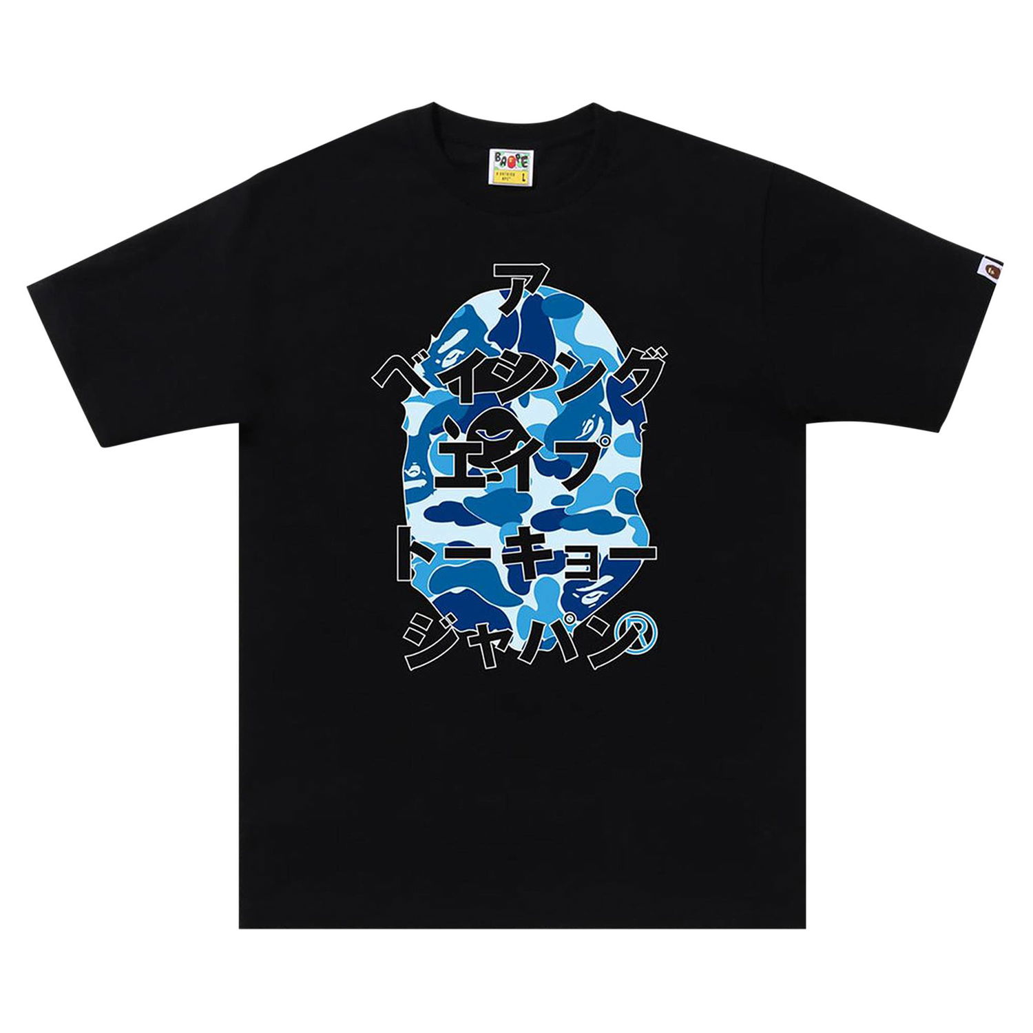 Тениска BAPE ABC Camo Japanese Letters Tee Черно | 1I80 110 050 BLACK BLUE, 1