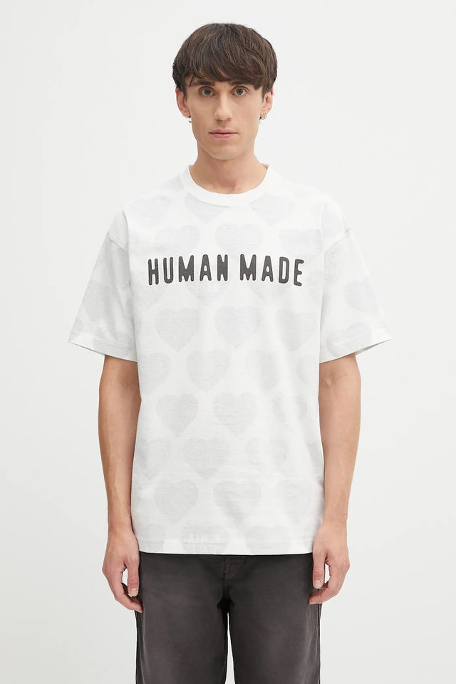 Human Made Knitted Hearts Print T-Shirt